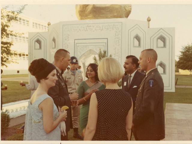 Cpt Gorday & wife, Major from India & wife, Ralph Rodheim at party
